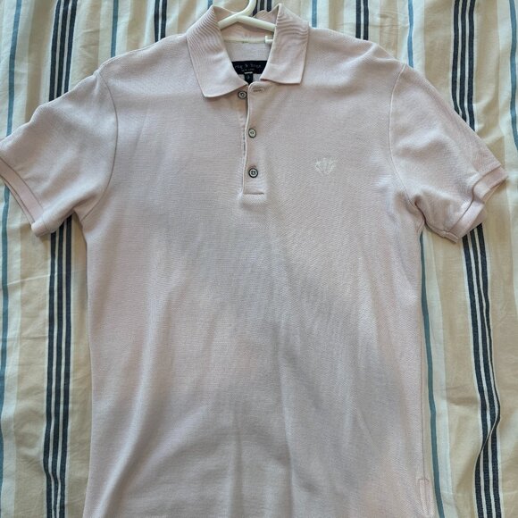 Lot of 2 Rag & Bone Shield Dagger Polos in Black and Pink in Men's Small - Picture 6 of 9